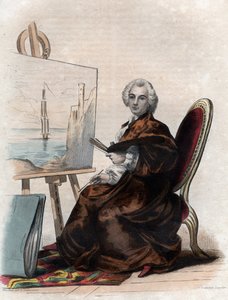 Portret van Claude Joseph Vernet (1714-1789), Franse schilder. door French School