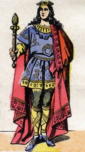 Portret van Clotaire III, Koning der Franken (652-673). door French School