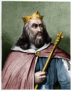 Portret van Clotaire (Clothaire) II (584 - 628), koning van Neustrië en koning van de Franken - in 