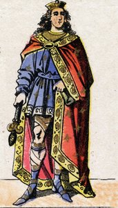 Portret van Clovis II, Koning der Franken (ca. 633-657). door French School