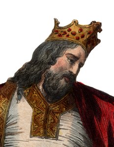 Portret van Clovis I (466-511), Koning der Franken door French School