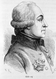 Portret van Cobourg, generaal van het Oostenrijkse leger - in 