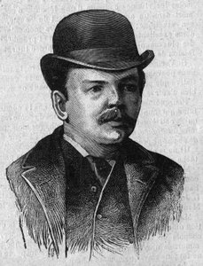 Portret van Dr. Leander Starr Jameson (1853-1917), Britse premier van de Kaapkolonie in Zuid-Afrika (Transvaal). Gravure in "La gazette du dimanche" van 16 januari