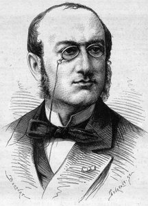 Portret van Edme Albert Gigot, Franse prefect van politie. Gravure in 