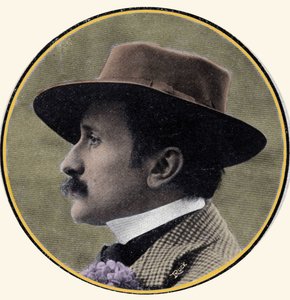 Portret van Edmond Rostand (1868-1918), Franse schrijver. door French School