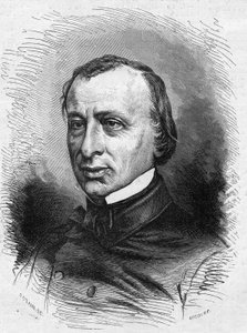 Portret van Edouard Lefevre de Laboulaye (1811-1883), Franse advocaat en politicus. Gravure in 