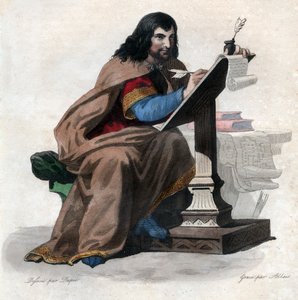 Portret van Einhard (Eginhard, Einhart, Einard, Einhard) (775-840), Frankische geleerde en hoveling door French School