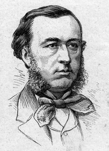 Portret van Elme Marie Caro, Franse filosoof. Gravure in 