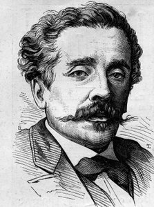 Portret van Ernest Lacan (1829-1879), Franse journalist en schrijver. Gravure in 