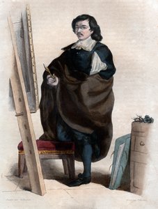 Portret van Eustache Le Sueur of Lesueur (1617-1655), Franse schilder. door French School