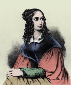 Portret van Flora Tristan, grootmoeder van Gauguin, 1839 door French School