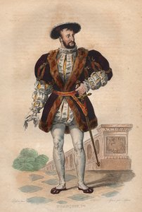 Portret van Frans I van Frankrijk (1494-1537), Koning van Frankrijk. door French School