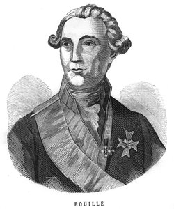 Portret van Francois Claude Amour, markies de Bouille (1739-1800), Franse generaal. Gravure in 