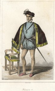 Portret van Frans II (1544 - 1560), koning van Frankrijk