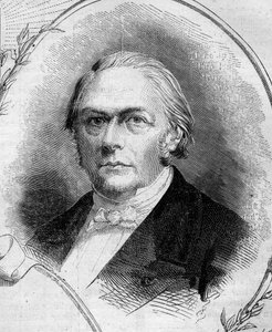Portret van Francois Jules Devinck, Franse industrieel en politicus. Gravure in Le Monde Illustré nr. 262 van 19 april 1862