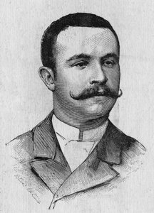Portret van François Lhoste (1859-1887), Franse luchtvaartpionier - in 