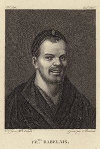 Portret van Francois Rabelais door French School