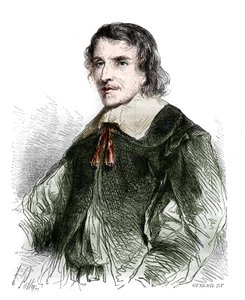Portret van Francois de La Mothe Le Vayer (La-Mothe-Le-Vayer) (1585-1672), Franse filosoof. Gravure uit 1858. door French School