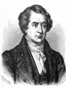 Portret van François Arago (1786 - 1853) - uit "Album van Wetenschap; beroemde geleerden; Grote ontdekkingen" 1896