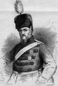 Portret van Frederik VII (1808-1863), koning van Denemarken. Gravure in "Le Monde Illustré" n°346 van 28 november 1863. door French School