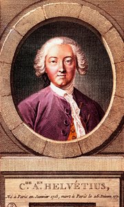 Portret van de Franse filosoof Claude Adrien Helvetius (1715-1771), gravure. 1772.