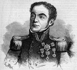 Portret van generaal Antonio Lopez de Santa Anna door French School