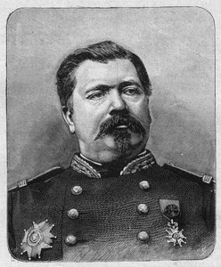 Portret van generaal Davout, grootkanselier van het Legioen van Eer. Gravure in "La gazette du dimanche" van 12 december 1895