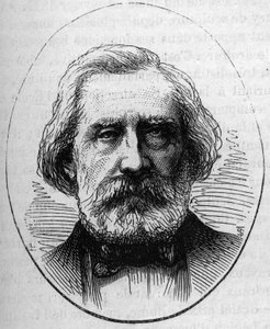 Portret van Henri Labrouste, Franse architect. Gravure in 