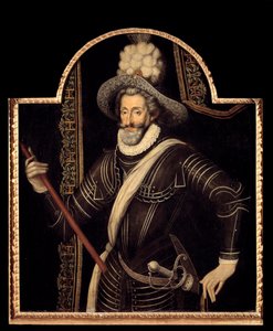 Portret van Hendrik IV in witte kuras en pluim, koning van Frankrijk en Navarra (1553-1610) door French School