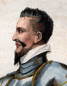 Portret van Hendrik I, hertog van Guise (1550-1588) genaamd de geschonden.