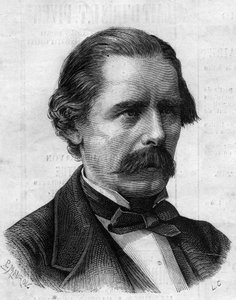 Portret van Henry Thompson (1820-1904), Engelse arts, chirurg van Napoleon III. Gravure in "Le Monde Illustré" n°825 van 1 februari 1873. door French School