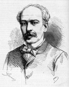Portret van Hermenegildo Capelo (1841-1917), Portugese ontdekkingsreiziger. Gravure in 
