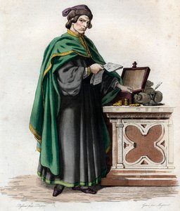 Portret van Jacques Coeur (1395-1456), Franse koopman. door French School