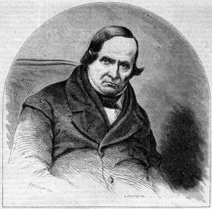 Portret van Jean Baptiste (Giovanni Battista) Niccolini (1782-1861), Italiaanse dichter. Gravure in 
