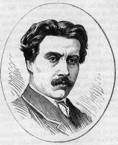 Portret van Jean Falguiere (1831-1900), Franse beeldhouwer. Gravure in 