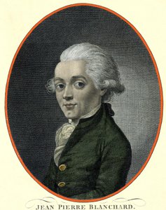 Portret van Jean Pierre (Jean-Pierre) Blanchard (1753-1809), Franse luchtvaartpionier. door French School