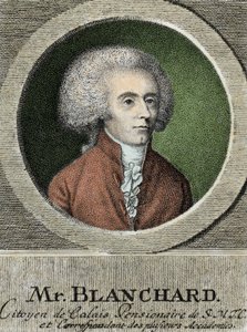 Portret van Jean Pierre Blanchard (1753-1809), Franse luchtvaartpionier. door French School