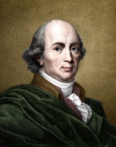 Portret van Johann Gottfried Herder (1744-1803), Duitse filosoof en schrijver (latere inkleuring) door French School