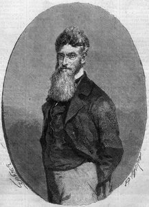 Portret van John Brown (1800-1859), Amerikaanse activist tegen slavernij. Gravure in 