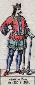Portret van Jan II van Frankrijk, bekend als Jan de Goede (1319-1364). Illustratie eind 19e eeuw. door French School