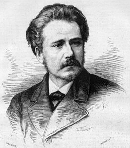 Portret van Jules Massenet (1842-1912), Franse componist. Gravure in Le Monde Illustré nr. 1047 van 5 mei 1877. door French School