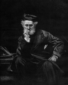 Portret van Léon Cogniet (1794-1880), Franse schilder. Gravure in 