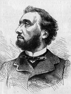 Portret van Leon Gambetta (1838-1882), Franse politicus. Gravure in 