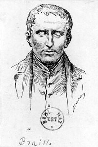 Portret van Louis Braille (1809-1852) door French School