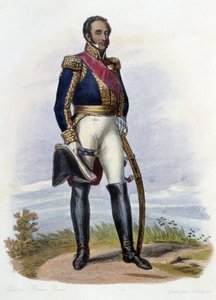 Portret van Louis Gabriel (Louis-Gabriel) Suchet (1770-1826), maarschalk van Frankrijk. in Ed. Mennechet, "Le Plutarque francais"