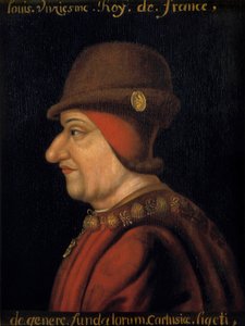 Portret van Lodewijk XI, koning van Frankrijk door French School
