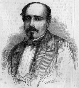 Portret van Luiz Augusto Rebello da Silva (1822-1871), Portugese schrijver. Gravure in 