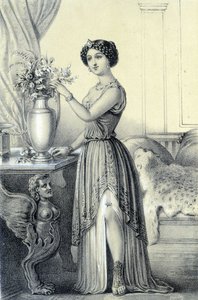Portret van Mademoiselle de Fontenay of Teresa (Theresa of Terezia) Cabarrus, bekend als Madame Tallien - in 