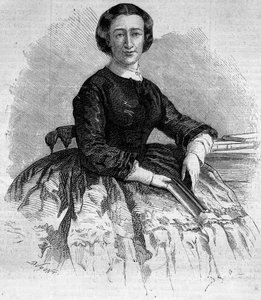 Portret van Maria Francisca de Sales, hertogin van Alba en zus van de Franse keizerin Eugénie de Montijo. Gravure in 