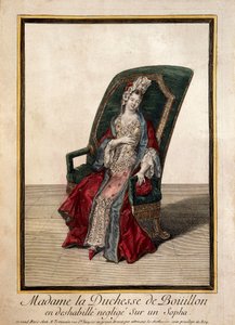 Portret van Marie Anne Mancini (18e-eeuwse gravure) door French School